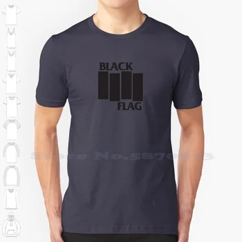 Juoda Vėliava Logotipas Atsitiktinis Streetwear Spausdinimo Logo T Shirt Grafikos 100% Medvilnė Tee