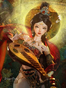 Kinų stiliaus tendencijos 4 taškų bjd doll rankų darbo lobis Tango Dunhuang Skraidantys Dangaus Nuostabi Gėlė, Senovės Stiliaus Mergina Originalus