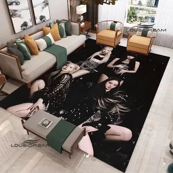 Korėjos idol grupės black-pink spausdinti kilimų Jogos kilimėlis plotas kilimas kambario dekoro durų kilimėlis neslidus kilimų kawaii kilimas Gimtadienio Dovana