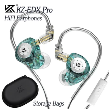 KZ EDX HIFI Pro Bass Ausinės Magnetinio Dinaminio Bloko Sporto Veikia 3,5 mm Į Ausį Stebėti Stereo Triukšmo Panaikinimo su Saugojimo Krepšys