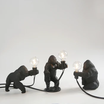Kūrybinė Amatų Gorila Naktį Žibintai Šimpanzė Lempa King Kong 