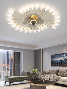 Kūrybos Fejerverkai Ventiliatorius Lemputė Su Nuotolinio Modernios LED Ventiliatorius Liustra Gyvenimo Kambario, Miegamasis Patalpų Apšvietimas Blizgesio