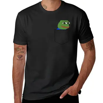 Laimingas Kišenėje Pepe T-Shirt negabaritinių marškinėliai custom t shirts hipis drabužius, plius dydis topai marškinėliai vyrams