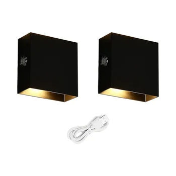 Liesti Sienos Lempos USB Įkrovimo Naktį Šviesos Aliuminio, Magnetinės Sienos Lempos Patalpų Touch Pritemdomi(Šilta Šviesa)