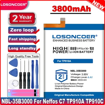 LOSONCOER Geros Kokybės Baterija NBL-35B3000 3800mAh Baterija TP-link Neffos C7 TP910A TP910C Baterijos