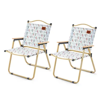 lsaiah Nešiojamų sulankstomoji Kėdė, Lauko Kempingas - Aliuminio Lydinio, Medienos tekstūros Dizainas