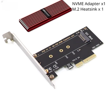 M. 2 NVME SSD Į PCIe 4.0 Adapterio plokštę 64Gbps M-Key PCIe X4 Adapteriu KOMPIUTERIO PCI-E GEN4 Visu Greičiu su Aliuminio Heatsink