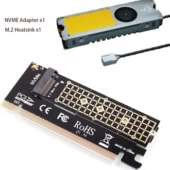 M. 2 SSD PCIE Adapter Išplėtimo Kortelės Adapteris Sąsaja M2 NVMe SSD NGFF, Kad PCIE 4.0 Stove su Aliuminio Heatsink