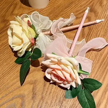 Mados Subtilus Gėlių Formos Tušinukas Pasakų 3D Rose Žavinga Mielas Rašymo Įrankis Mokyklos Raštinės Reikmenys Draugams