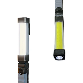 Magnetinio LED Įkraunamas Žibintuvėlis Kablys Darbo Žibintai, 5 Režimai, Sulankstomas Pasukimas 90° COB Kempingas Fakelas Darbo Žibintas Kabo Lempa