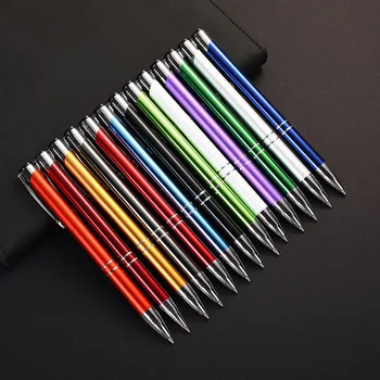 Metalo Paprasta 20pcs galvanizavimo tušinukas kūrybos paprasta įvairių spalvų vidutinio naftos pen metalo tušinukas office pen