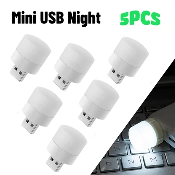 Mini USB Naktį Šviesos 5V 1W Super Ryškus Akių Apsaugos Knygos Šviesa Kompiuterio, Mobiliojo Energijos Įkrovimas USB Mažas LED Šviesos Naktį
