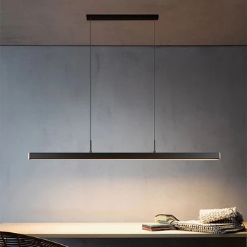 Modernus minimalistinis Led Valgomasis Gyvenamasis kambarys šviestuvo ilgio juostelės stalo lempa Blizgesį Lempos Virtuvės, Miegamojo, namų Patalpų Apšvietimas