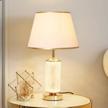 Modernūs, Prabangūs Stiklo Stalo Lempa Paprastumo Amerikiečių Dizaineris Kambarį Kambarį Tyrimą, Miegamojo, Naktiniai Staleliai, Lempa Namų Stalo Lempa