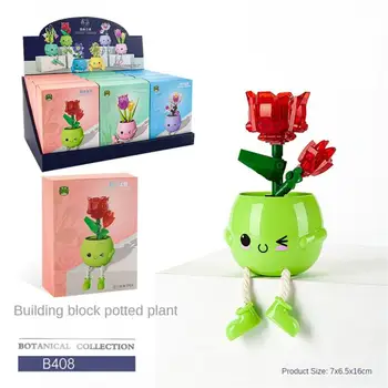 Montavimo Blokas, Biuro Papuošalai Rose Suzuki Blokai Žaislas Namų Statyba Blokai Gėlių Namų Dekoravimo, Dovanų Vaikų Žaislai