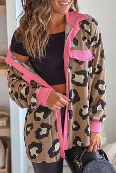 Moterų Leopard Cardigan Rudenį Spausdinti Mados Ponios Klasikinis Streetwear Tendencijas Viršūnes Drabužių 2023