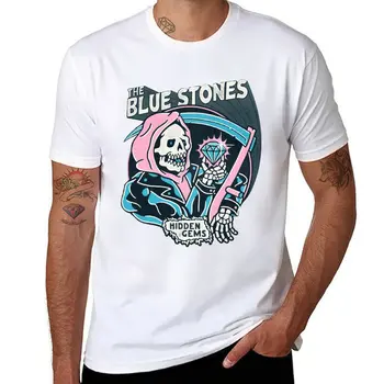 Nauja mėlyna akmenys - Paslėptus Perlus - logotipas Esminius T-Shirt marškinėliai trumpas Anime t-shirt mens t shirts pack