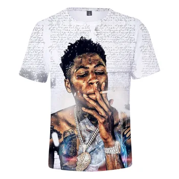 Naujas YoungBoy Niekada Įveikė Vėl 3D Print T-shirt Camisetas Hombre Vyrų Marškinėlius Hip-Hop Streetwear Negabaritinių T Marškinėliai Topai Tees