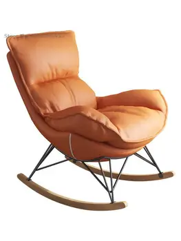 Nordic light luxury supamoji kėdė, balkonas laisvalaikio suaugusiųjų sėdima kėdė namų tingus sofa kambarį technologijos audinio, ju raudona