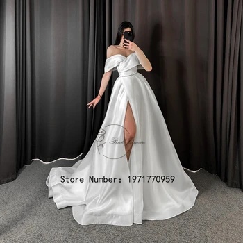 Nuo Peties Princesė Balto Vestuvių Suknelės Moterims 2023 Naujas Vasaros Paprasta Seksualus Teismas Traukinio Vestuvinės Suknelės Chalatas De Mariée