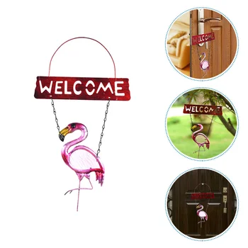 Nustatyti Kabinti Karolius, Sienų Dekoras Dekoratyvinis Flamingo Pasveikinimo Ženklas Metalo Durų Geležies