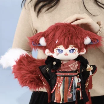 Nėra Atributo Twin Red Fox Pliušinis 20cm Lėlės Įdaryti Mielas Vaikų Žaislai, turintys didelę Uodegą Mergina Vaikų Žaislai