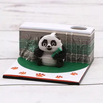Omoshiroi Blokuoti 3D Panda Meno Mini Notepad Gyvūnų Memo Pad Bendrosios Pastabos Kūrybos 3D Popieriniai Mielas Pastaba Knygos Vaikams Dovanos