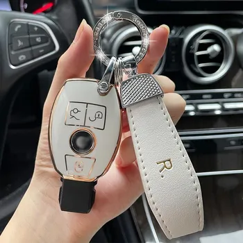 Pagrindiniai Padengti Lukšto Pakabuku, skirtas Mercedes Benz W204 W176 W463 W251 A260 W205 A200 A C R G Klasės GLA CLS CLA GLK GLC Keychain