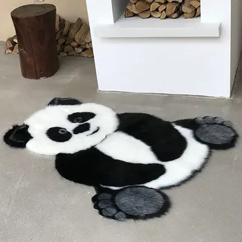 Panda Pliušinis Kilimų Mielas Gyvūnų Spausdinti Kilimas Miegamajame, Gyvenamasis Kambarys Sofos Pagalvėlę Įėjimo Słomianka Namų Puošybai Naktiniai Grindų Kilimėlis