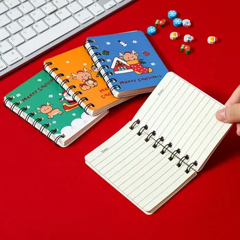 Pastaba Pad Mažų Biurų Notepad Spiralinis Sąsiuvinis Užrašų Bloknotai Memo Kompaktiškas Kalėdų Mini