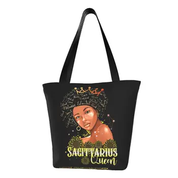 Perdirbimo Afrikos Amerikos Moterų Black Girl Pirkinių Krepšys Moterims Drobės Pečių Nešti Maišelį Galima Skalbti Bakalėjos Shopper Bags