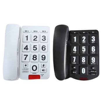 PK3000 Didelis Mygtukas Fiksuotojo ryšio Telefono Darbastalio Telefonas - Papildyta, Garso Dropship