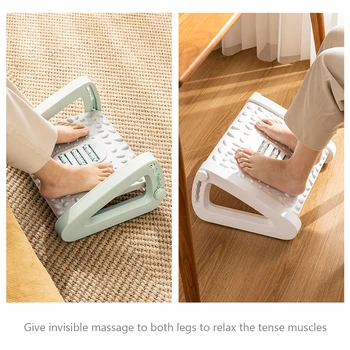 Plastikiniai Atrama Kojoms, Reguliuojama Koja Žengia Platforma su Volai Koja Poilsio Kėdė Patogiai Masažo Pagalvėlę Žaidimų