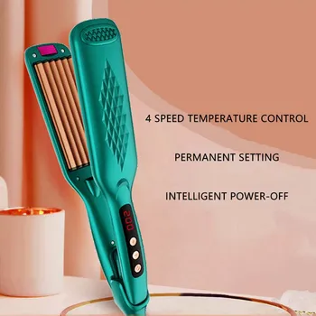 Profesionali Plaukų Crimper Garbanoti Keramikos Plaukų Priežiūros Curl Automatinė Sukasi Hair Curler Tiesus Elektros Gofruotas Plokštė