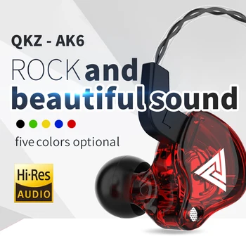 QKZ AK6 Sporto Ausinės HiFi Bass Stereo garso laisvų Rankų įrangą, Muzikos Ausinių Laidinio Ausines Sportas Veikia Ausines Su Mic Fone De Ouvido