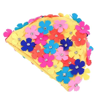 Retro Dekoro Modeliavimas Gėlės Žiedlapis Dušo Kepuraitė Gėlių Dizainas Skrybėlę Moterų Maudymosi Nailono Kepurės Vaikas