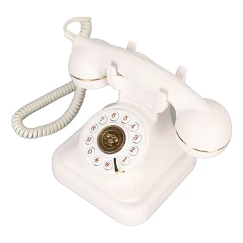 Retro Fiksuotojo ryšio Telefono Senamadiškas Derliaus Dekoratyvinių Telefonu Didelis Mygtukas Corded Fiksuotojo ryšio Namų, Viešbučių Verslas
