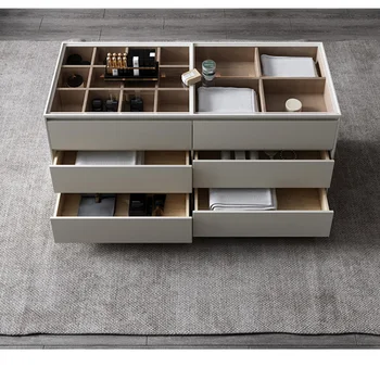 Sala platformos uolienų plokštės drabužinė italijos minimalistinio stiliaus italijos modernūs, prabangūs papuošalai kabinetas sala platfor
