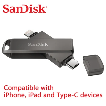 SanDisk USB Flash Drive iXpand OTG Žaibo c Tipo 256 GB 128GB 64GB Pen Ratai Pfi 