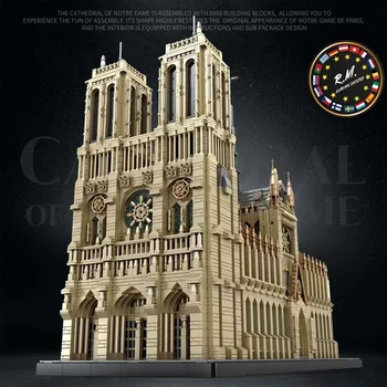 SANDĖLYJE 8868pcs SS Notre-Dame Katedra Paryžiuje Statybos Rinkinys Suaugusiems Pastato Blokai, Plytos, žaislai berniukams Dovanų Rinkinys