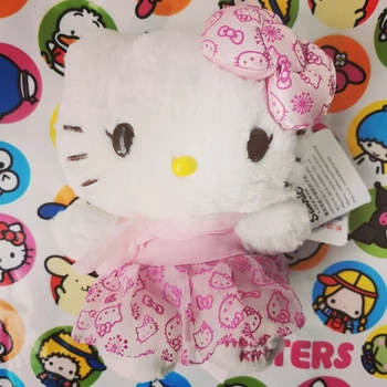 Sanrio Originali 20cm Mielas Hello Kitty Pliušiniai Žaislai iškamša Minkšta Lėlė, Vaikams, Cartoon Anime Gimtadienio Dovana