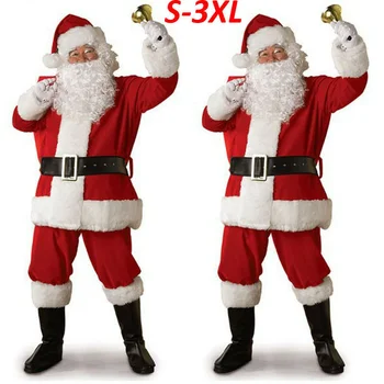 Santa Claus Cosplay Kostiumų Tėtis Kostiumas Drabužiais Apsirengęs Ne Kalėdų Vyrų Penkias Bandeles,/daug Kostiumas Šiltas Suaugusieji