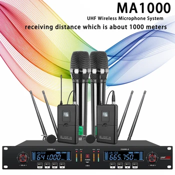 Shenndare MA1000 Profesionalių Belaidžių Mikrofonų Sistema 2 kanalo Gauna 1000 metrų Etape mic Etapo Veiklos