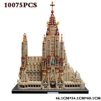SS-65795 Sagrada Familia Garsaus Miesto Gatvės Scena Asamblėjos Sujungimas Kūrimo Bloką Model10045parts Vaikų Gimtadienio Žaislą Dovanų
