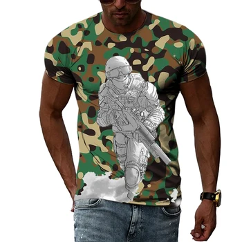 Summeer Originalus Kamufliažas Specialiųjų Pajėgų grafinis t marškinėliai Vyrams Mados Asmenybės Kietas Stilius 3D Spausdinimo trumpomis Rankovėmis T-shirt