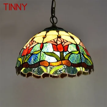 TINNY Tiffany Pakabukas Šviesos diodų (LED) Lempos, Modernus Spalvingi Įrenginiai, Namų Valgomasis Apdaila