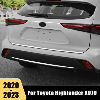 Toyota Highlander XU70 Kluger 2020 2021 2022 2023 Nerūdijančio Plieno Automobilio Galinės bagažo skyriaus Dangtis Uodega Vartų Apdaila Lipdukas Priedai