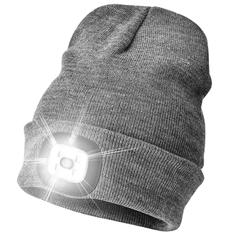 Unisex LED Beanie kepurė su Šviesos Dovana Vyrams ir Moterims Su baterija Žiemos Trikotažo Apšviesta Žibintų Skrybėlės, Nešiojamų Žibintų Fakelas