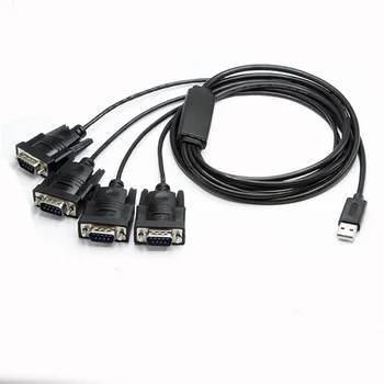 USB į RS232 nuoseklusis prievadas kabelis vieną vilkite keturių 4 * rs232COM kelis nuosekliojo prievado adapteris FTDI chip