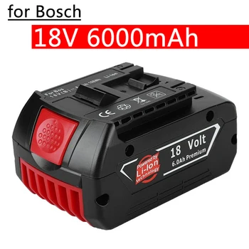 Už Bosch 18V Baterija 6.0 Ah Ličio Jonų elektrinių Įrankių Įkraunamas Akumuliatorius, Elektrinis Grąžtas Tinka Modeliams BAT609,BAT618, BAT610